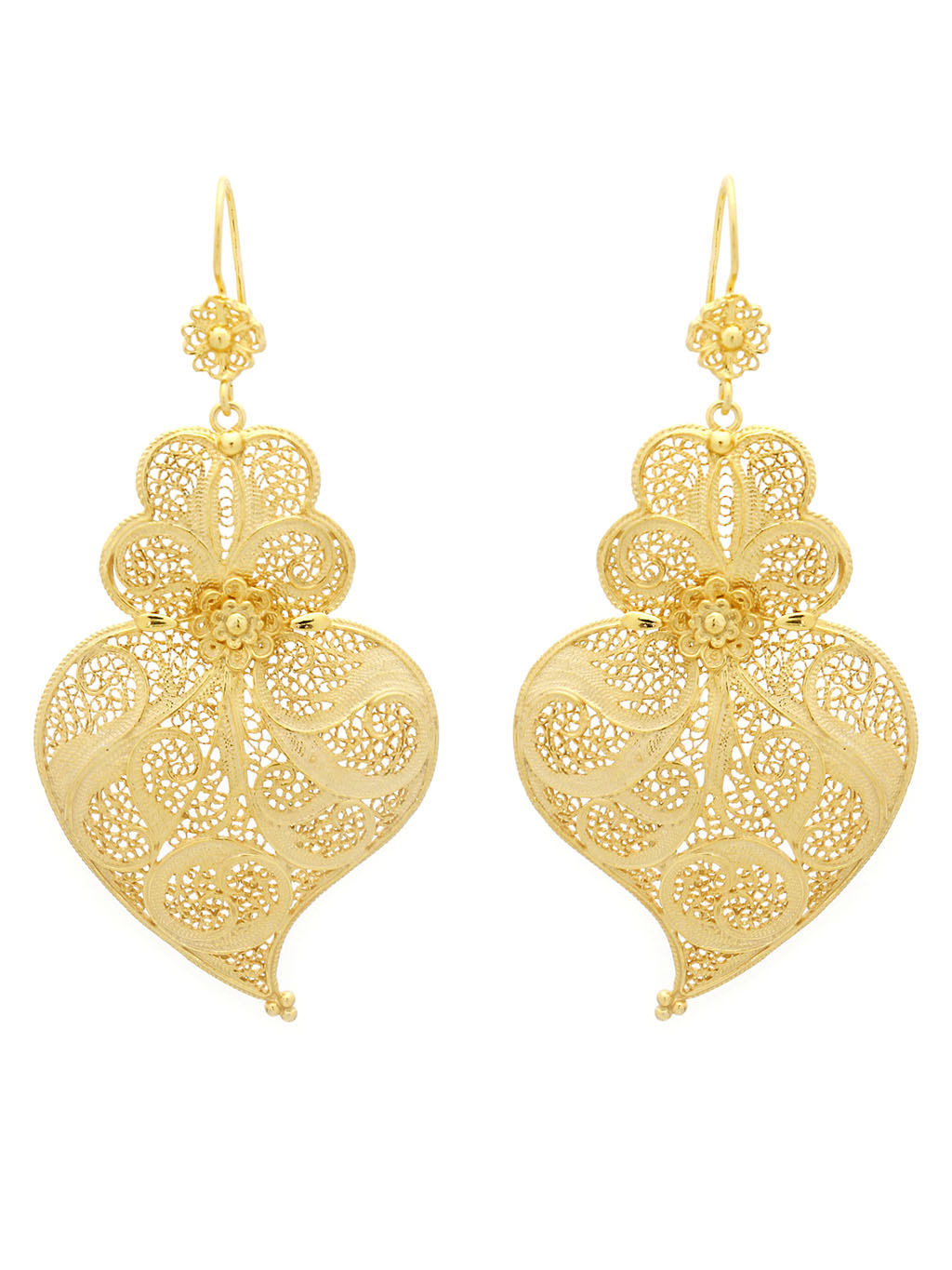 Earrings Tradition 6cm Hook Flower