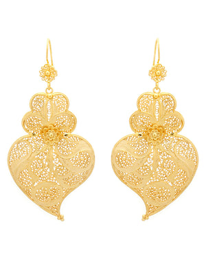 Earrings Tradition 6cm Hook Flower