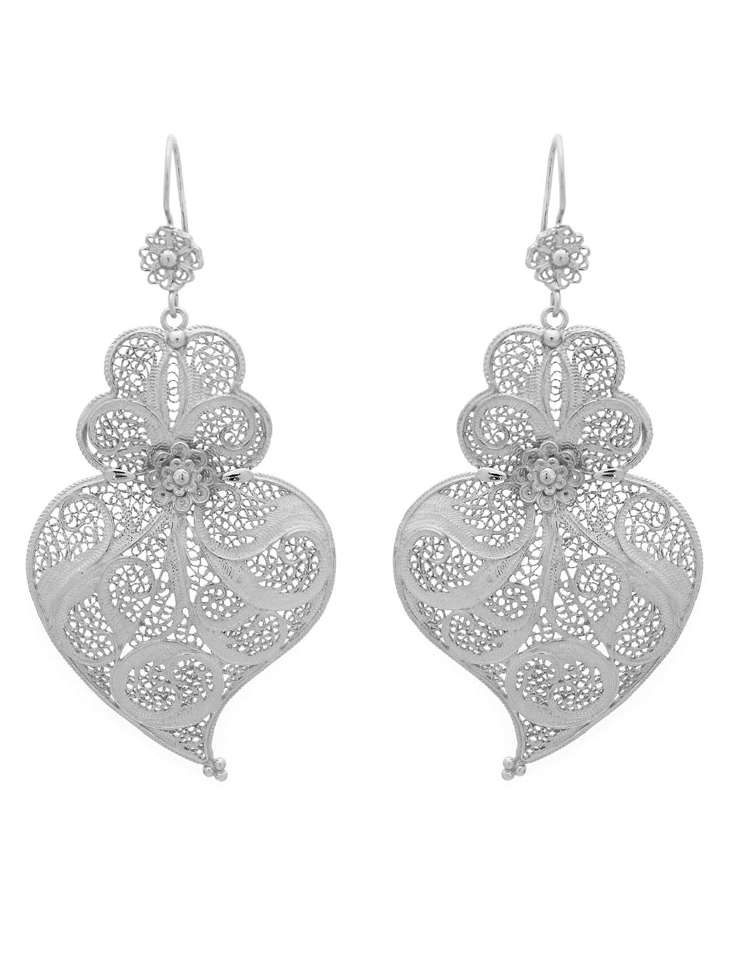 Earrings Tradition 6cm Hook Flower