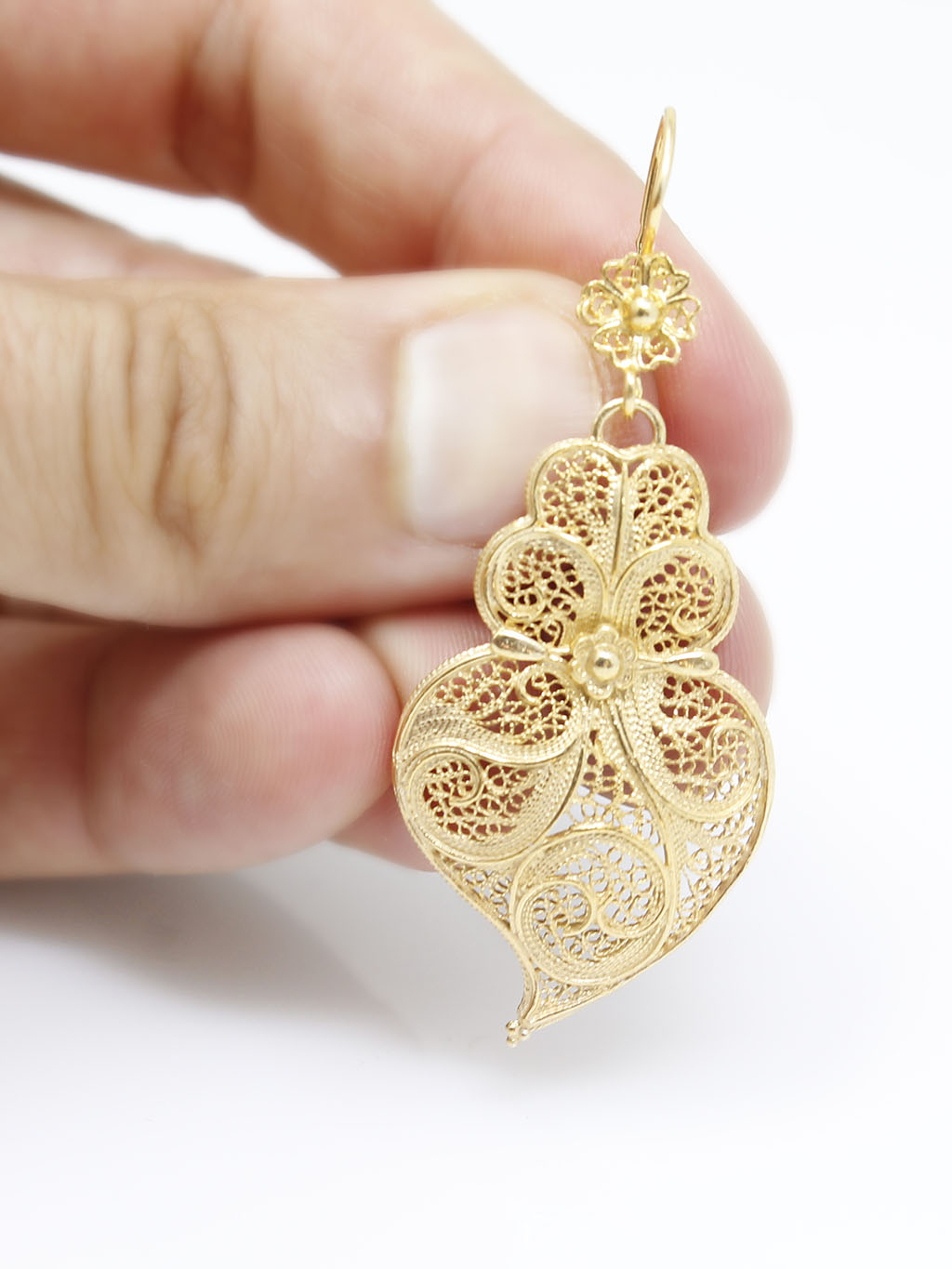 Earrings Tradition 4cm Hook Flower