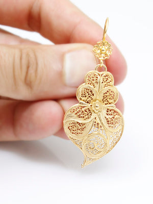 Earrings Tradition 4cm Hook Flower