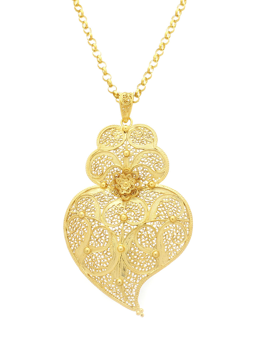 Medal Heart Tradition 8cm in Silver/Gold