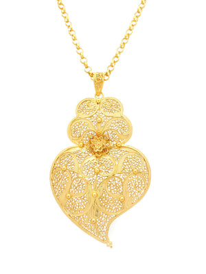 Medal Heart Tradition 8cm in Silver/Gold
