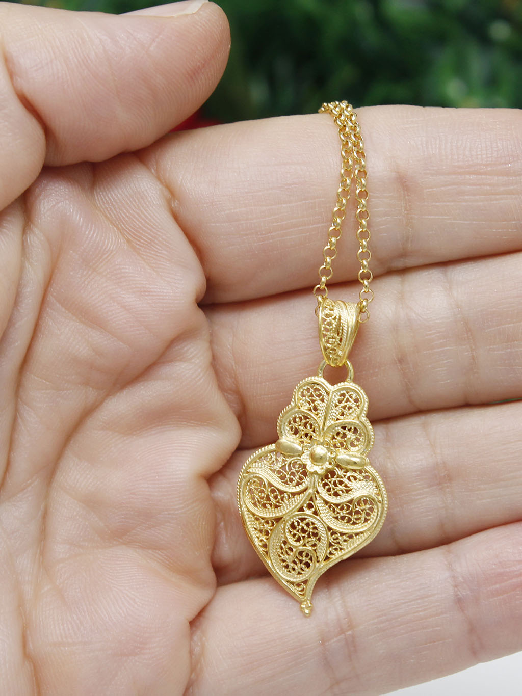 Heart Medal Tradition 3cm in Silver/Gold