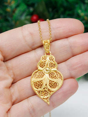 Heart Medal Tradition 3.5cm in silver/gold