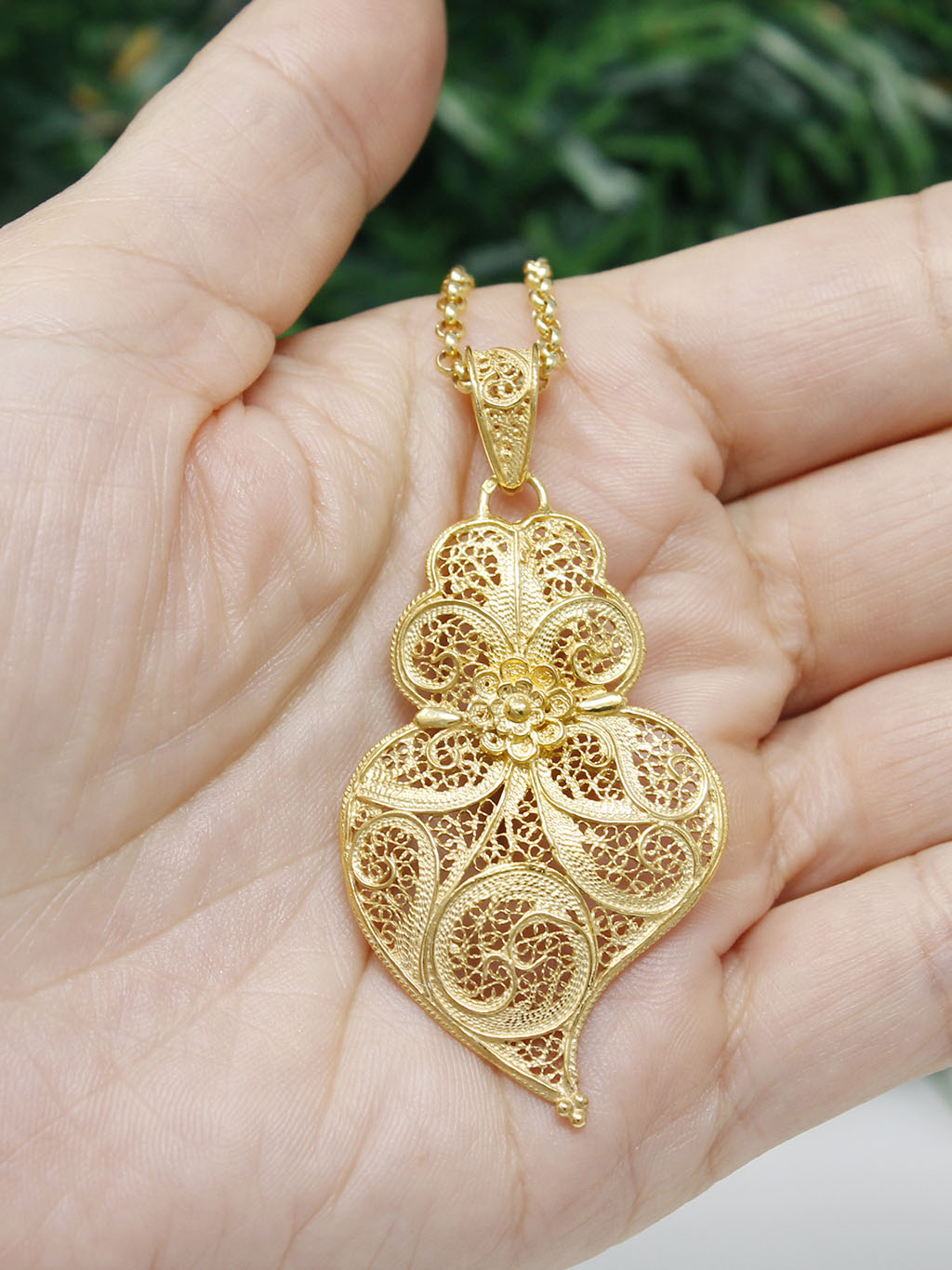 Heart Medal Tradition 5cm in Silver/Gold