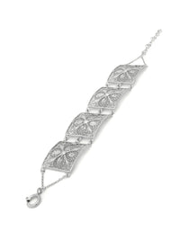 Square Flower Bracelet – Sterling Silver