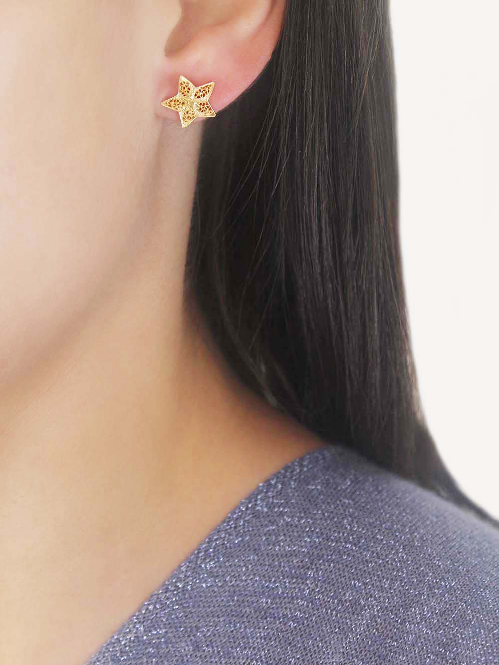 Brincos Estrelitas em filigrana (61334519825)