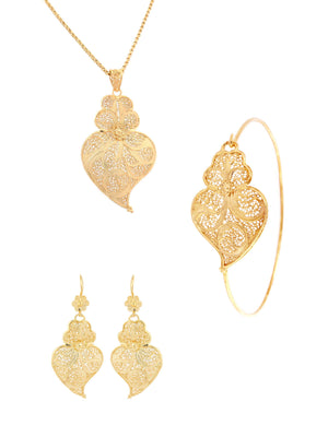 Conjunto Sensível - Pendente, Brincos e Pulseira (4326444859451)