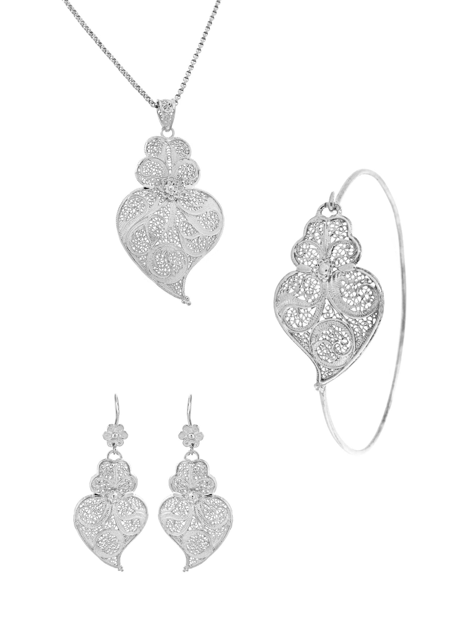 Conjunto Sensível - Pendente, Brincos e Pulseira (4326444859451)