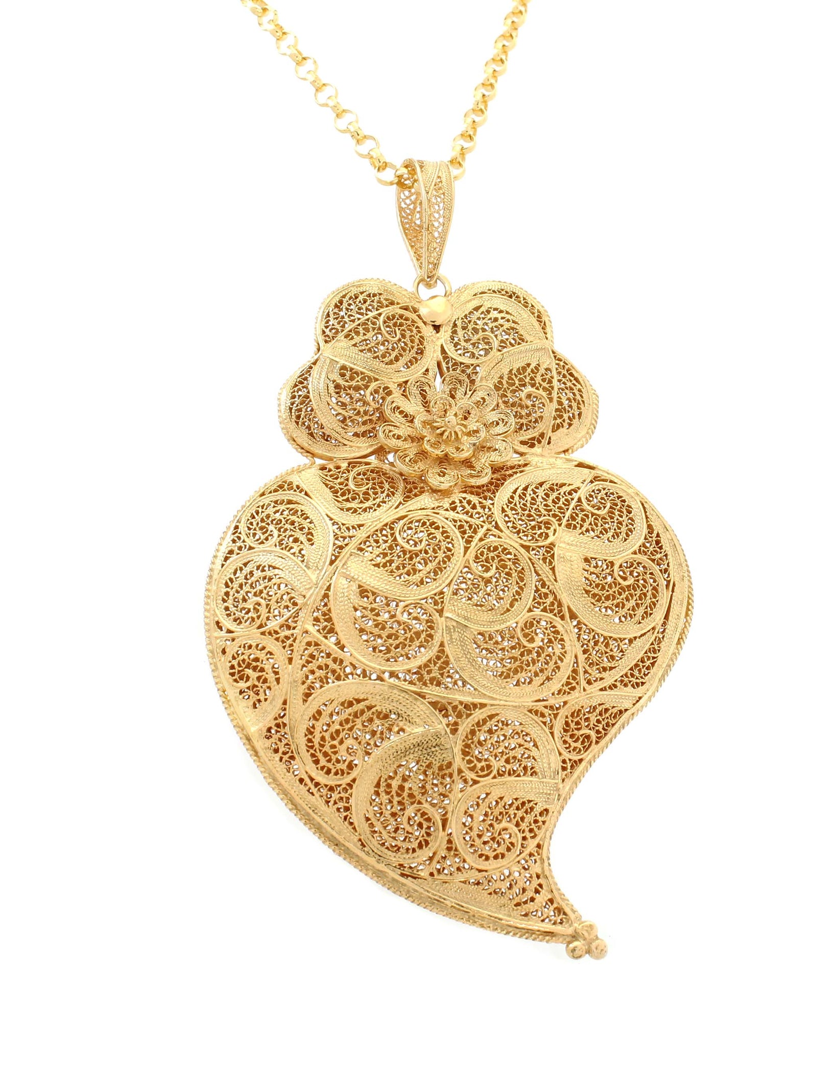 Medalha dupla Coração de Viana em filigrana (2198592258107)