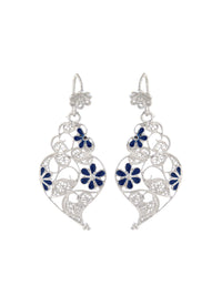 Seletiva III - Brincos em filigrana com esmalte azul (8882993617)