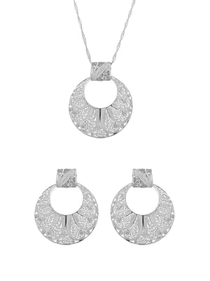 Conjunto Escultural M - Pendente e Brincos (4324887953467)