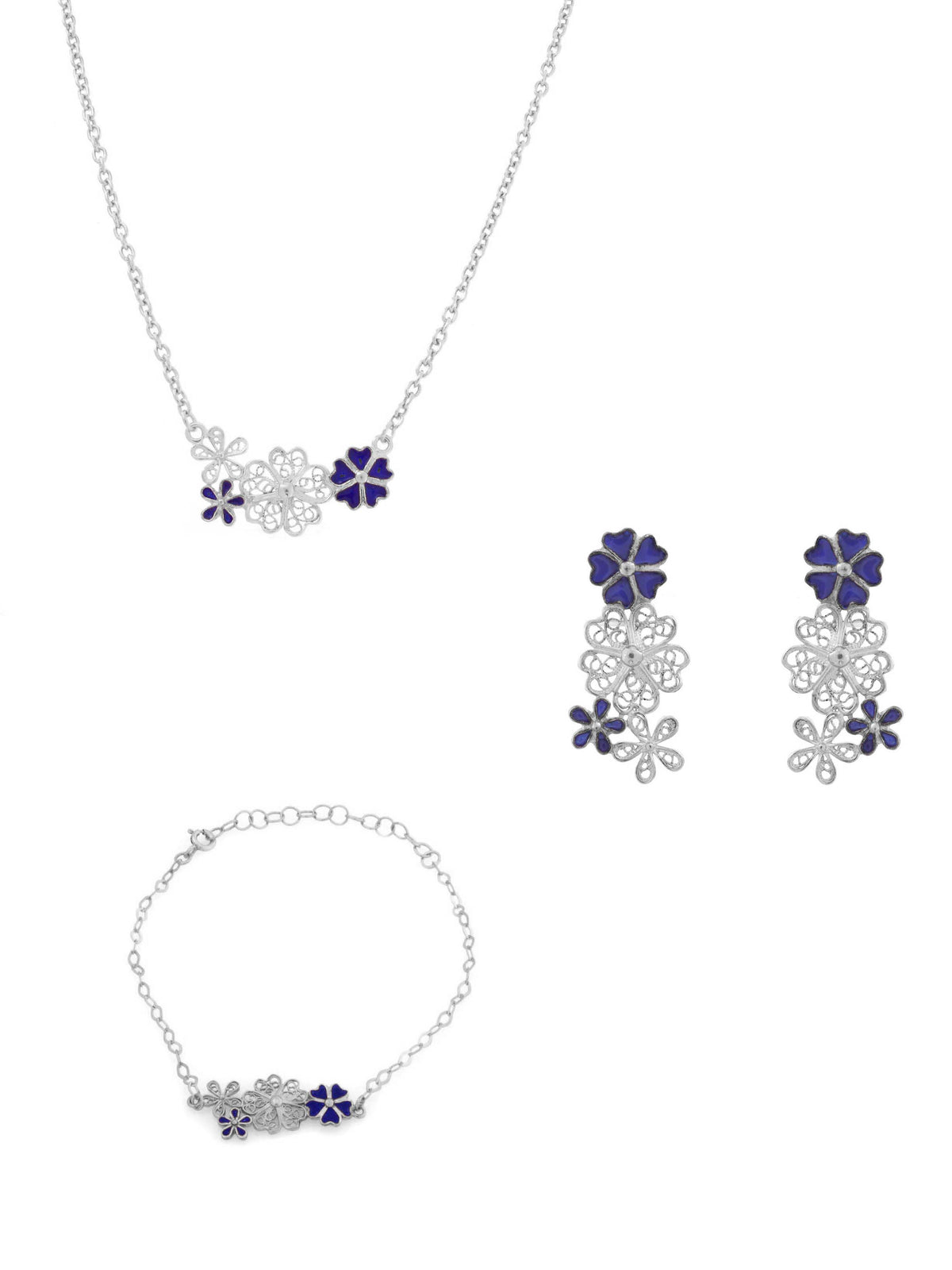 Flor de Liz Set - Necklace, Earrings and Bracelet (4336586096699)