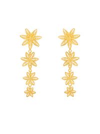 Brincos Invasão Floral – Prata Dourada