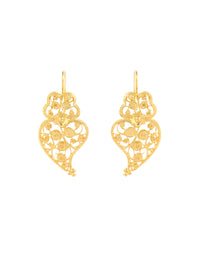 Mística III Filigree Earrings with Coils – Gold-Plated Silver