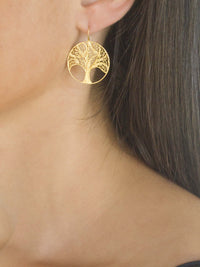 Tree of Life II Earrings (Size M) – 9K Gold / 19K Gold