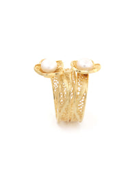 Pearl Spiral Ring