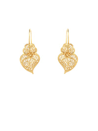 Classic Heart Earrings 2cm in 19K Gold