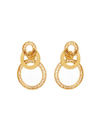 3-Hoop Filigree Earrings – Gold-Plated Silver