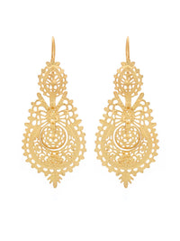 Queen Earrings 7cm in 19K Gold