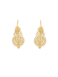 Queen Earrings 4.5cm in 19K Gold