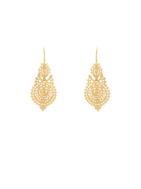 Queen Earrings 4cm in 19K Gold