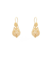 Queen Earrings 3cm in 19K Gold