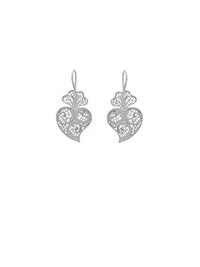 Little Filigree Heart Earrings – Sterling Silver
