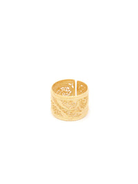 Adjustable Filigree Ring – Gold-Plated Silver