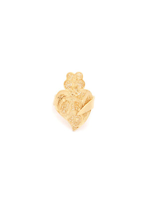 Coração Tradicional - Anel ajustável em filigrana (4908777111611)