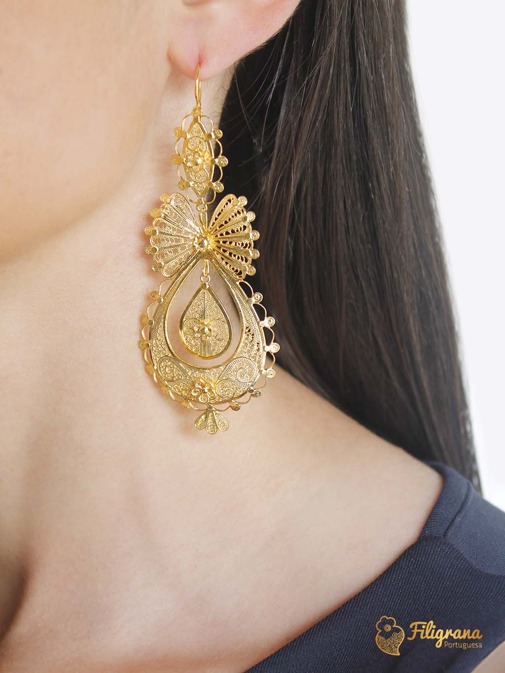 Brincos Princesa em filigrana (4813937705019)