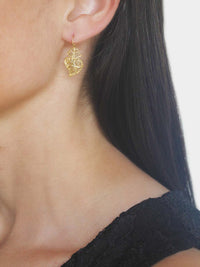 Little Filigree Heart Earrings – 9K Gold / 19K Gold