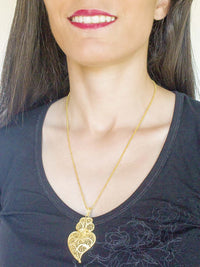 Traditional Heart 6cm in 19K Gold