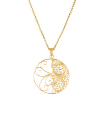 Circle Style Pendant – Gold-Plated Silver