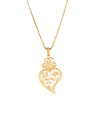 Heart Style Pendant – Gold-Plated Silver