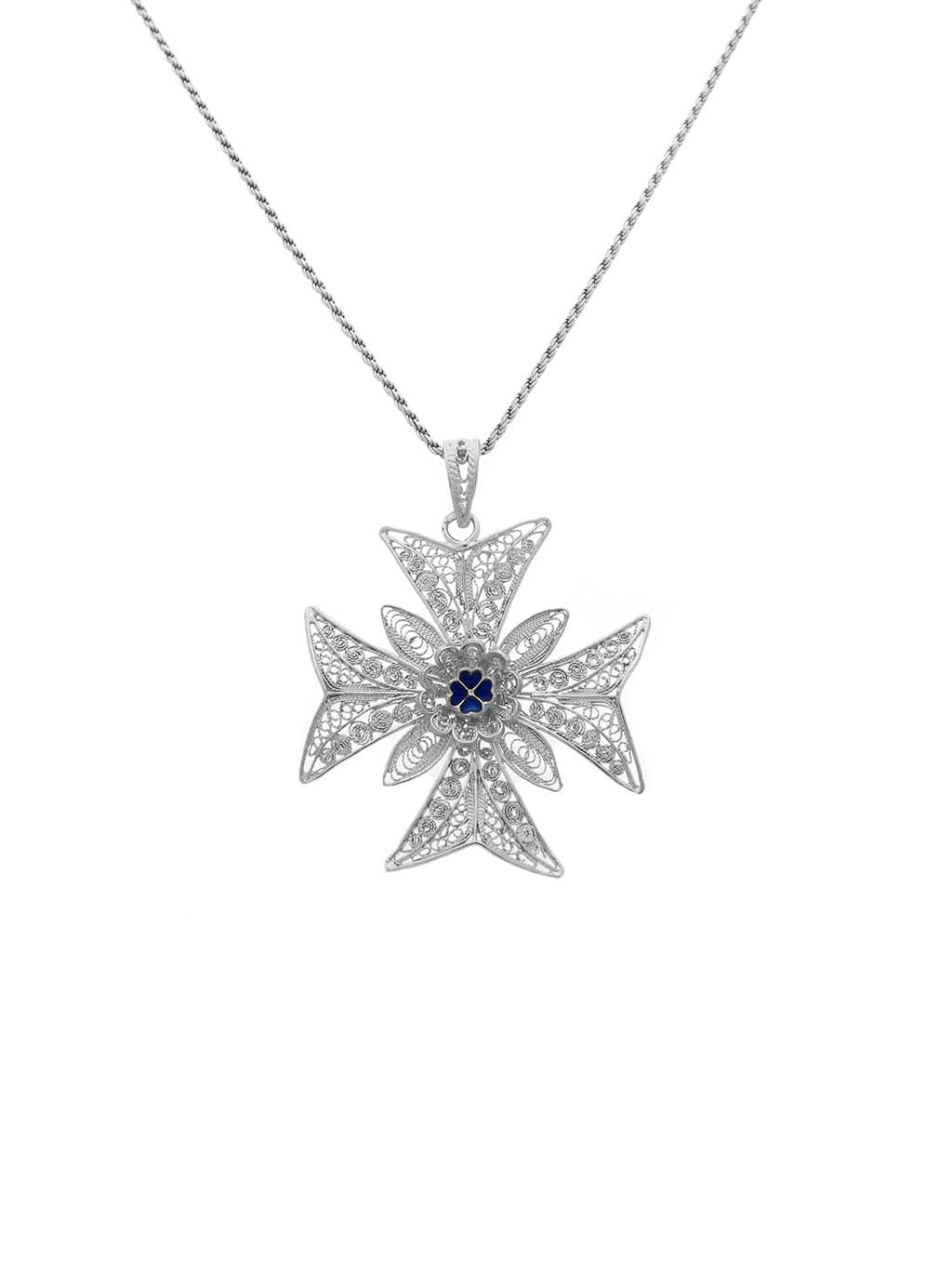 Cruz de Malta em filigrana (tamanho L) (4839531675707)