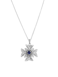 Maltese Cross Pendant (Size M) – Sterling Silver