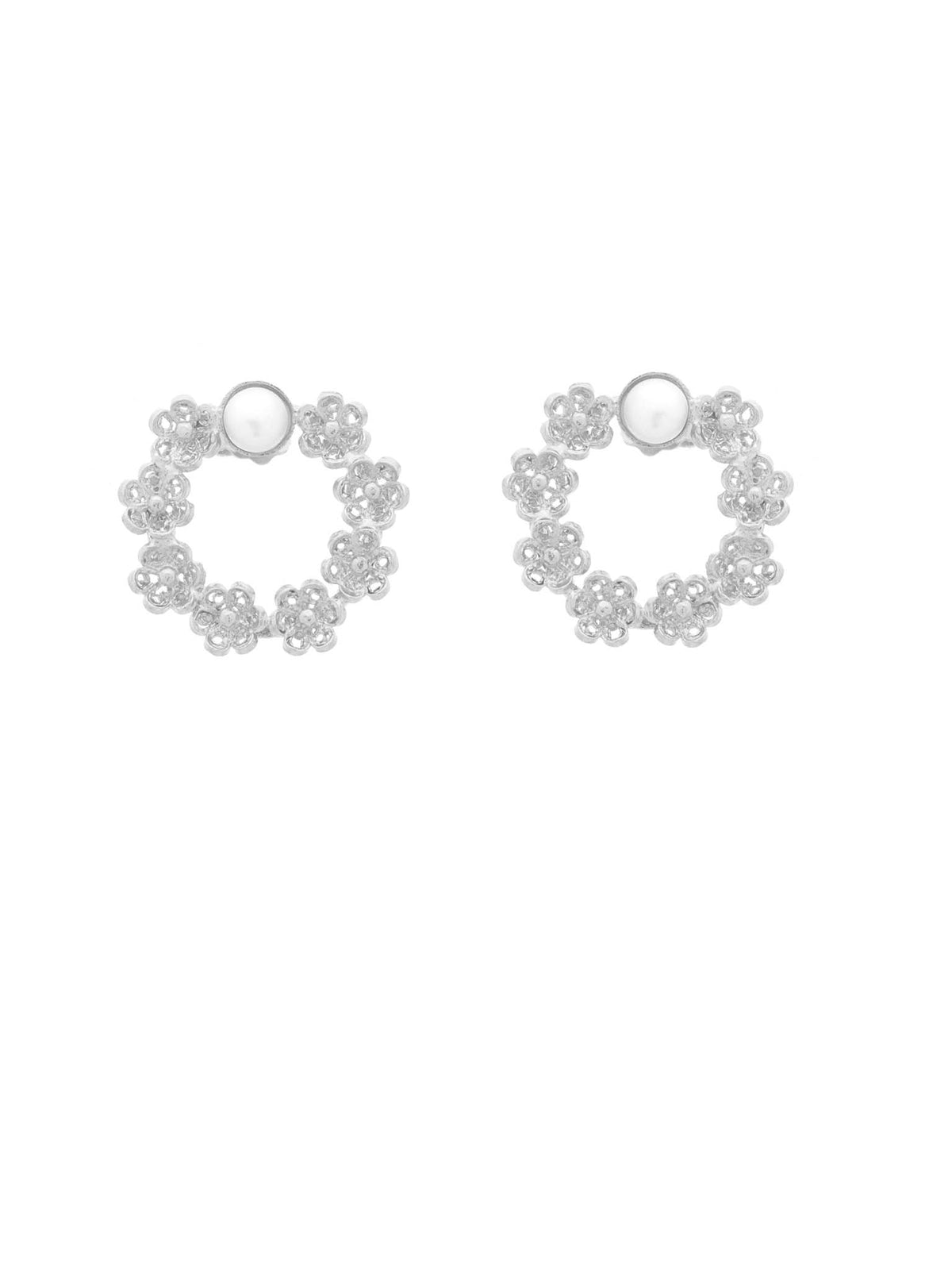 Brincos Flores e Pérola (5878980739222)