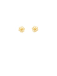 Little Flower Earrings I – Gold-Plated Silver