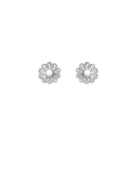 Flower and Pearl Earrings – Sterling Silver