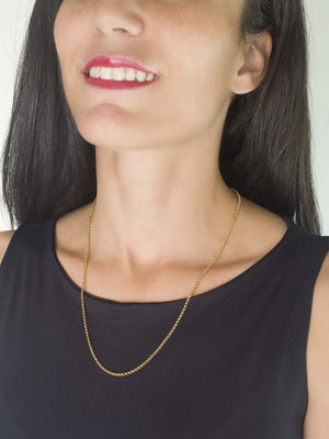 Fio M Cordão em Prata e Ouro 9/19K (55cm) (8937659089)