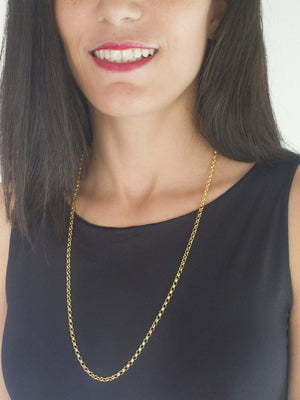 Fio L Cordão em Prata e Ouro 9/19K (70cm) (8937648017)