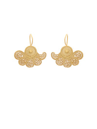 Half Flower Leaves Earrings – Gold-Plated Silver / 9K Gold / 19K Gold