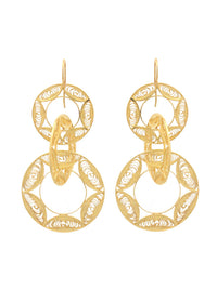 3 Large Hoops Earrings – Gold-Plated Silver