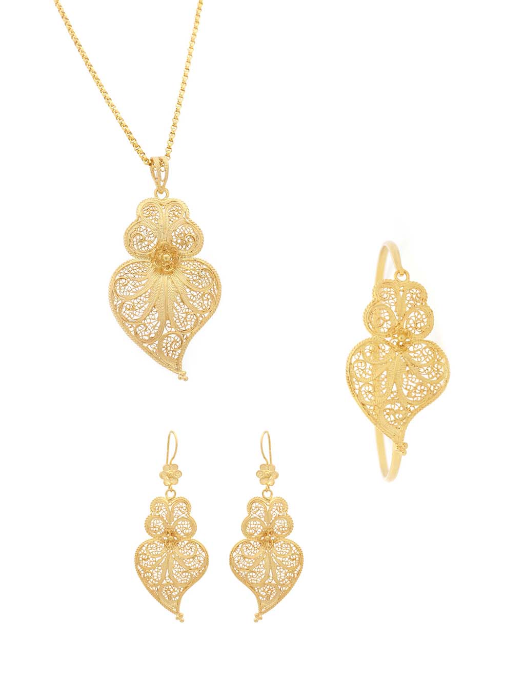 Conjunto Virtuosa (Tamanho M) - Pendente, Brincos e Pulseira (5943465902230)