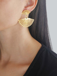 Brincos Leque Grande – Ouro 9k / Ouro 19k