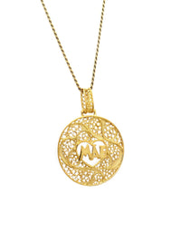 Medal Mother Circular Heart in Filigrana