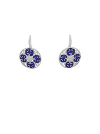 Blue Amulet Earrings – Sterling Silver