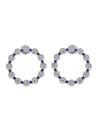 Crown Earrings – Sterling Silver